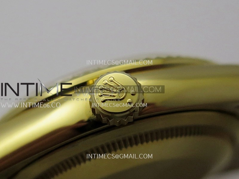 Day Date 128238 36mm YG KF 1:1 Best Edition Gold Dial Diamond Marker On President Bracelet A2836