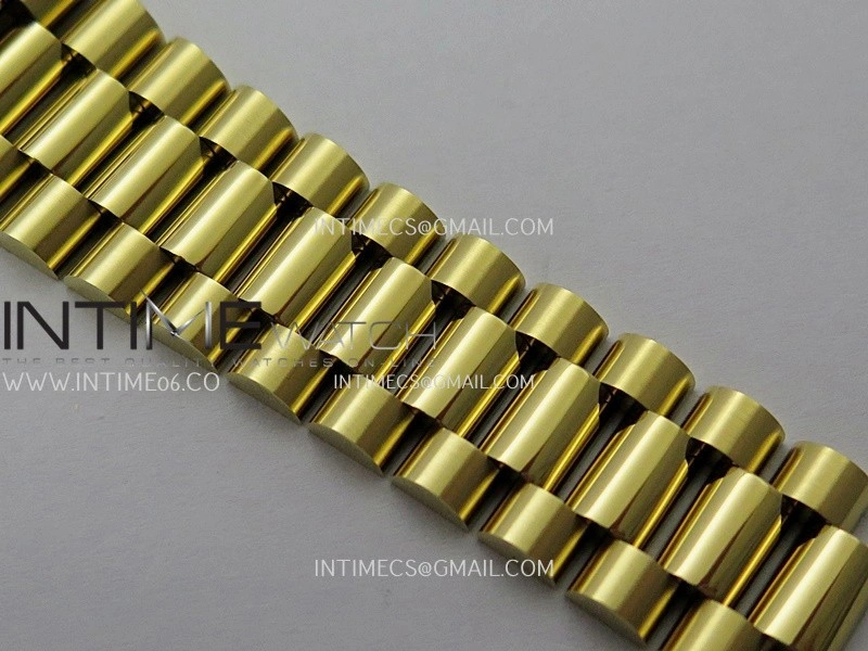 Day Date 128238 36mm YG KF 1:1 Best Edition YG Dial T Diamond Marker On President Bracelet A2836