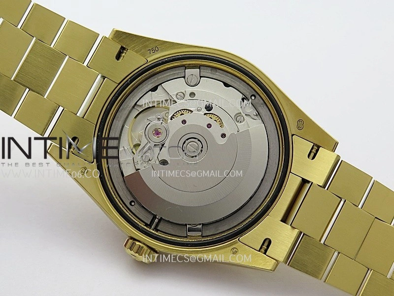Day Date 128238 36mm YG KF 1:1 Best Edition YG Dial T Diamond Marker On President Bracelet A2836