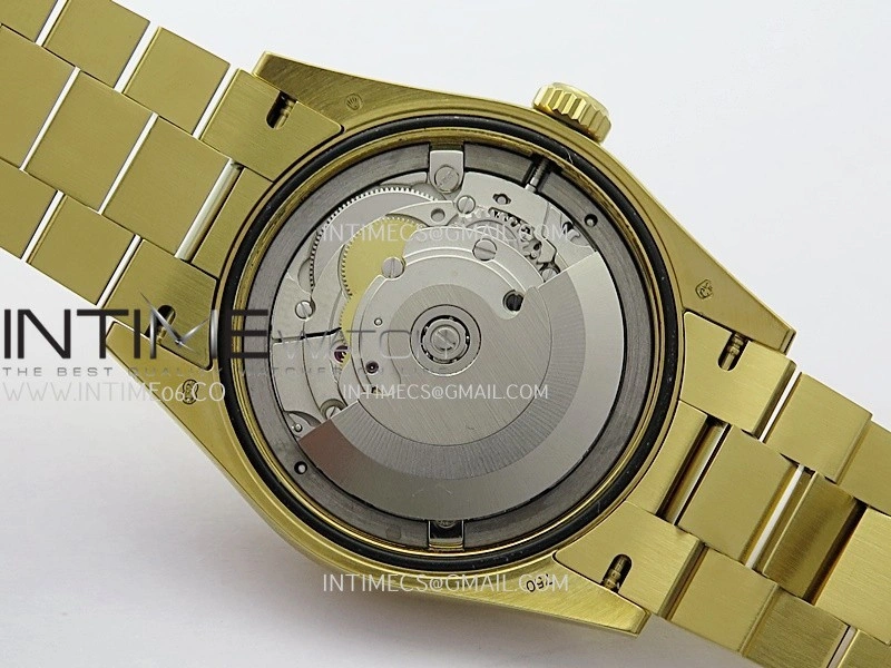Day Date 128238 36mm YG KF 1:1 Best Edition YG Dial T Diamond Marker On President Bracelet A2836