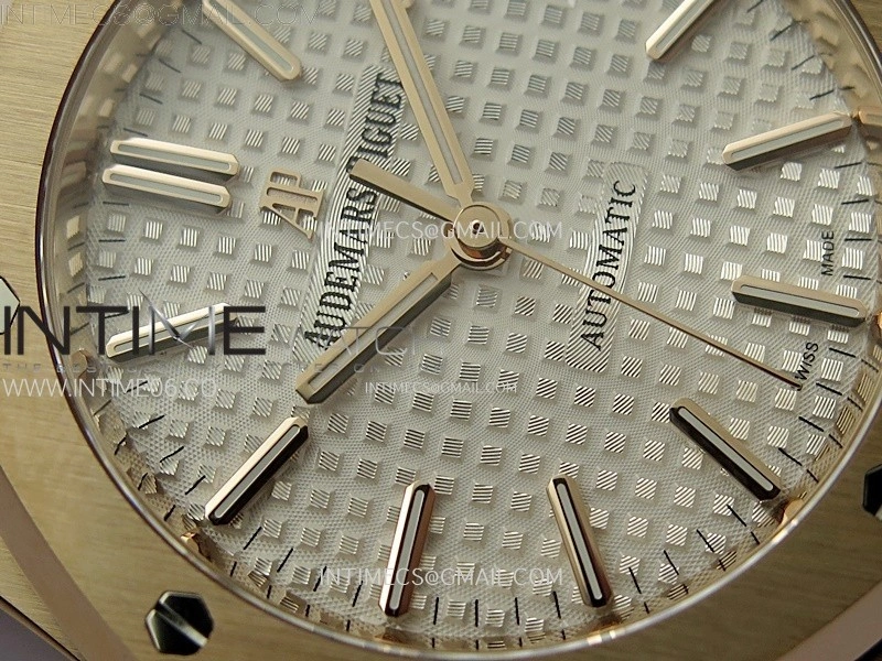 Royal Oak 37mm 15450 RG IPF 1:1 Best Edition Silver Dial on RG Bracelet SA3120 Super Clone