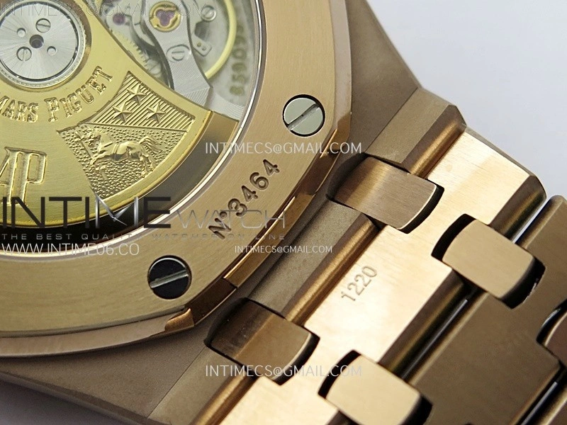 Royal Oak 37mm 15450 RG IPF 1:1 Best Edition Silver Dial on RG Bracelet SA3120 Super Clone