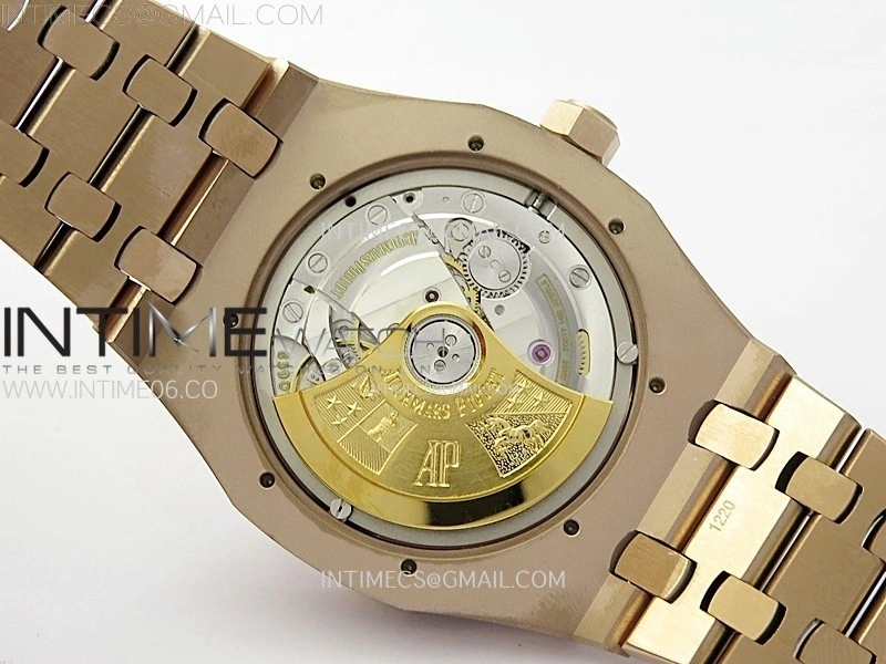 Royal Oak 37mm 15450 RG IPF 1:1 Best Edition Silver Dial on RG Bracelet SA3120 Super Clone