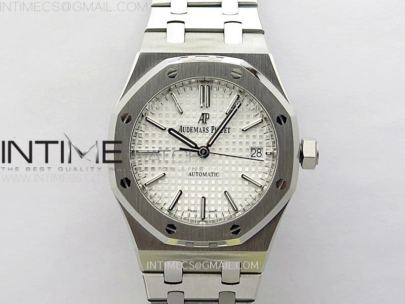 Royal Oak 37mm 15450 SS IPF 1:1 Best Edition Silver Dial on SS Bracelet SA3120 Super Clone