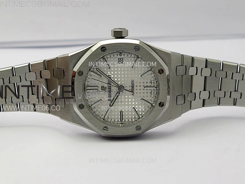 Royal Oak 37mm 15450 SS IPF 1:1 Best Edition Silver Dial on SS Bracelet SA3120 Super Clone