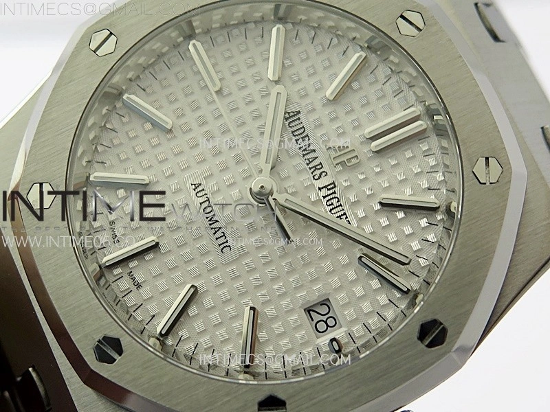 Royal Oak 37mm 15450 SS IPF 1:1 Best Edition Silver Dial on SS Bracelet SA3120 Super Clone