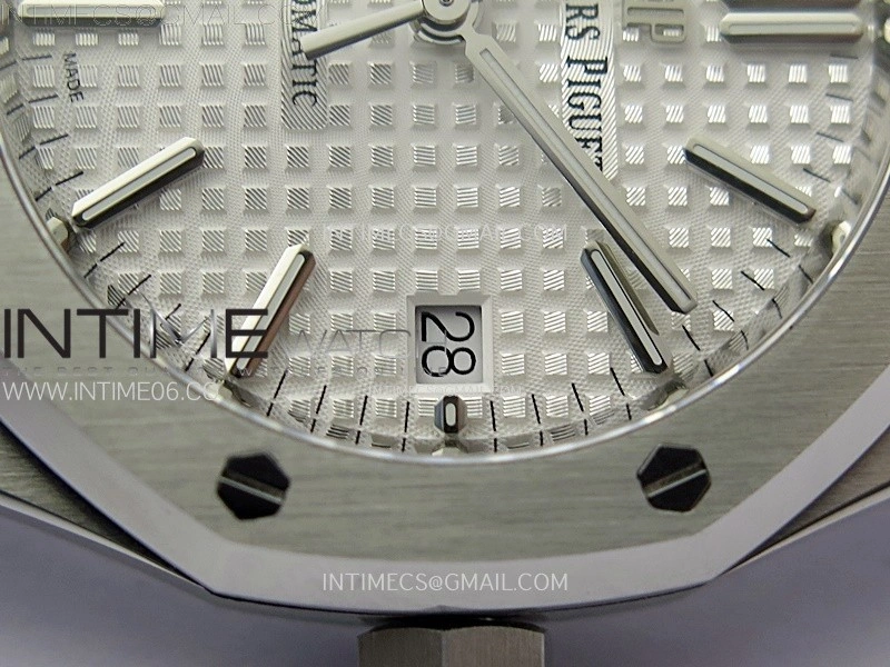 Royal Oak 37mm 15450 SS IPF 1:1 Best Edition Silver Dial on SS Bracelet SA3120 Super Clone