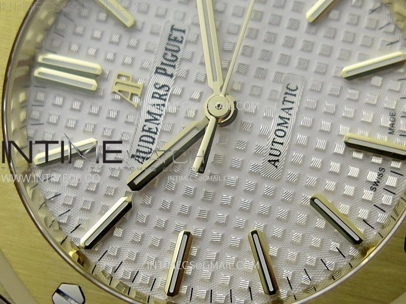 Royal Oak 37mm 15450 YG IPF 1:1 Best Edition Silver Dial on YG Bracelet SA3120 Super Clone