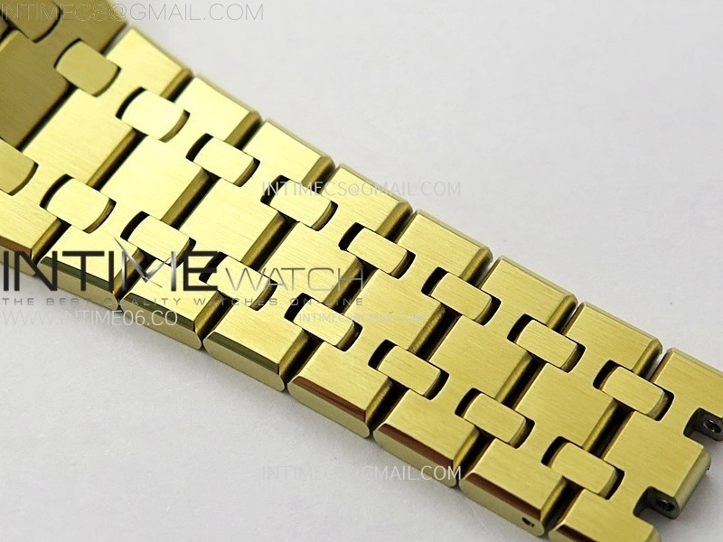Royal Oak 37mm 15450 YG IPF 1:1 Best Edition Silver Dial on YG Bracelet SA3120 Super Clone