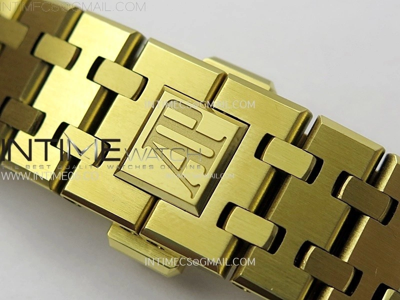 Royal Oak 37mm 15450 YG IPF 1:1 Best Edition Silver Dial on YG Bracelet SA3120 Super Clone