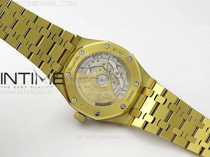 Royal Oak 37mm 15450 YG IPF 1:1 Best Edition Silver Dial on YG Bracelet SA3120 Super Clone