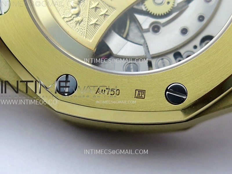 Royal Oak 37mm 15450 YG IPF 1:1 Best Edition Silver Dial on YG Bracelet SA3120 Super Clone