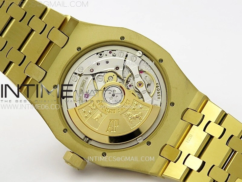 Royal Oak 37mm 15450 YG IPF 1:1 Best Edition Silver Dial on YG Bracelet SA3120 Super Clone