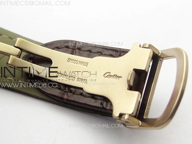 Ballon Bleu 36mm RG 3KF 1:1 Best Edition White Textured Dia Markers Dial On Brown Leather Strap A076