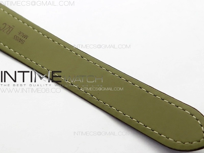 Ballon Bleu 36mm RG 3KF 1:1 Best Edition White Textured Dia Markers Dial On Brown Leather Strap A076