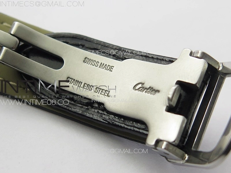 Ballon Bleu 33mm SS 3KF 1:1 Best Edition White Textured Dia Markers Dial on Black Leather Strap A076