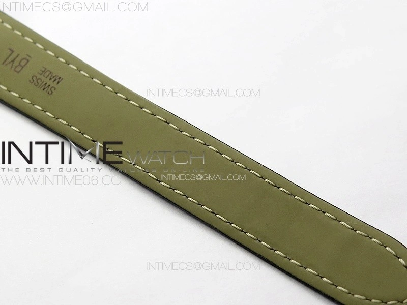 Ballon Bleu 33mm SS 3KF 1:1 Best Edition White Textured Dia Markers Dial on Black Leather Strap A076