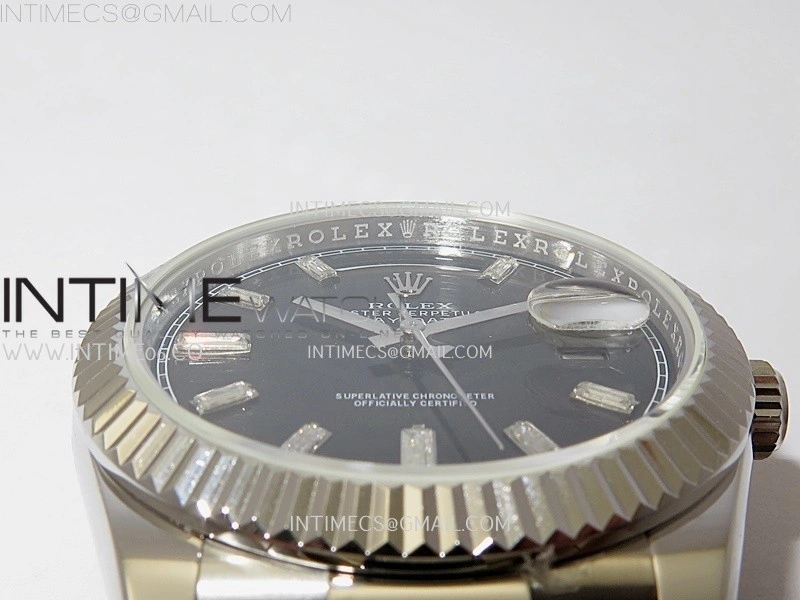 Day Date 228239 40mm KF 1:1 Best Edition Black Dial Crystal Markers On President Bracelet SA3255