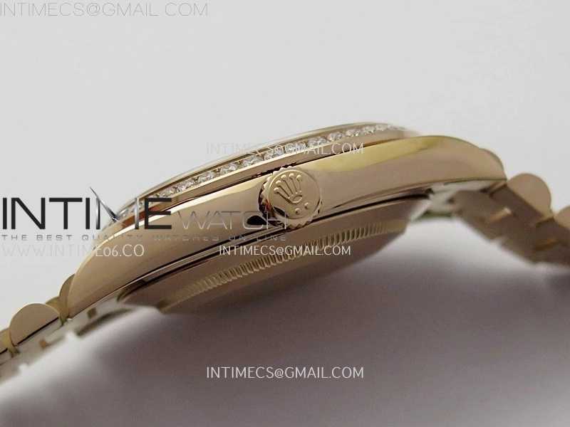 Day Date 228345 40mm RG Noob 1:1 Best Dark Sunburst Black Roman Dial on President Bracelet A2836
