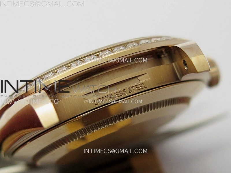 Day Date 228345 40mm RG Noob 1:1 Best Dark Sunburst Black Roman Dial on President Bracelet A2836