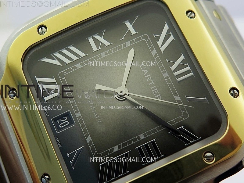 Santos de Cartier 40mm SS YG BVF 1:1 Best Edition Gray Dial on SS YG SmartLinks Bracelet MIYOTA 9015