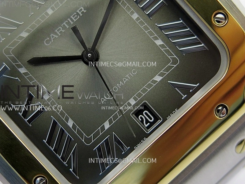Santos de Cartier 40mm SS YG BVF 1:1 Best Edition Gray Dial on SS YG SmartLinks Bracelet MIYOTA 9015