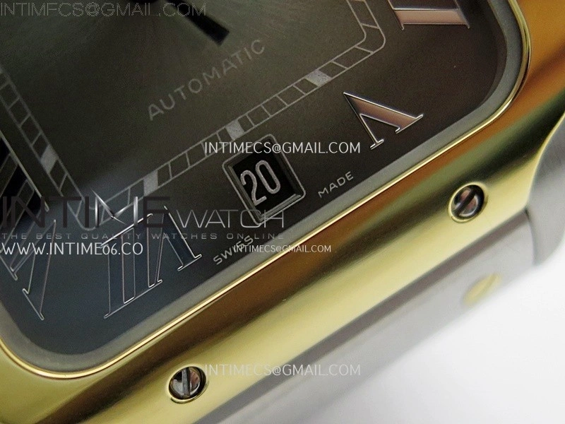 Santos de Cartier 40mm SS YG BVF 1:1 Best Edition Gray Dial on SS YG SmartLinks Bracelet MIYOTA 9015