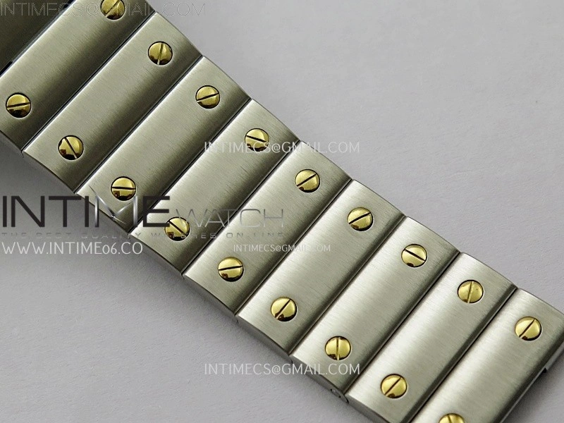 Santos de Cartier 40mm SS YG BVF 1:1 Best Edition Gray Dial on SS YG SmartLinks Bracelet MIYOTA 9015