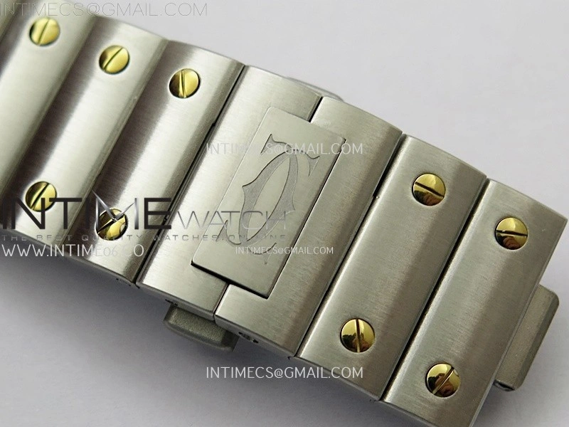 Santos de Cartier 40mm SS YG BVF 1:1 Best Edition Gray Dial on SS YG SmartLinks Bracelet MIYOTA 9015