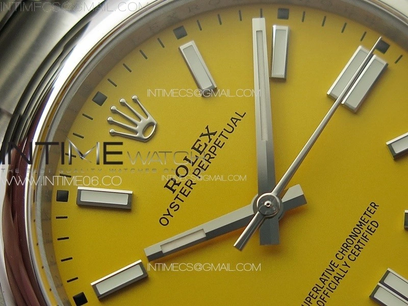 Oyster Perpetual 41mm 124300 904L Steel GMF 1:1 Best Edition Yellow Dial on SS Bracelet VR3230 V2