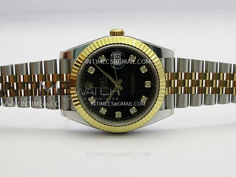 DateJust 41mm 126331 904 SS YG VF 1:1 Black Dial Diamond Marker On Jubilee Bracelet DD3235