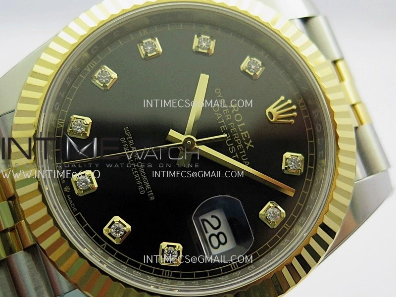 DateJust 41mm 126331 904 SS YG VF 1:1 Black Dial Diamond Marker On Jubilee Bracelet DD3235
