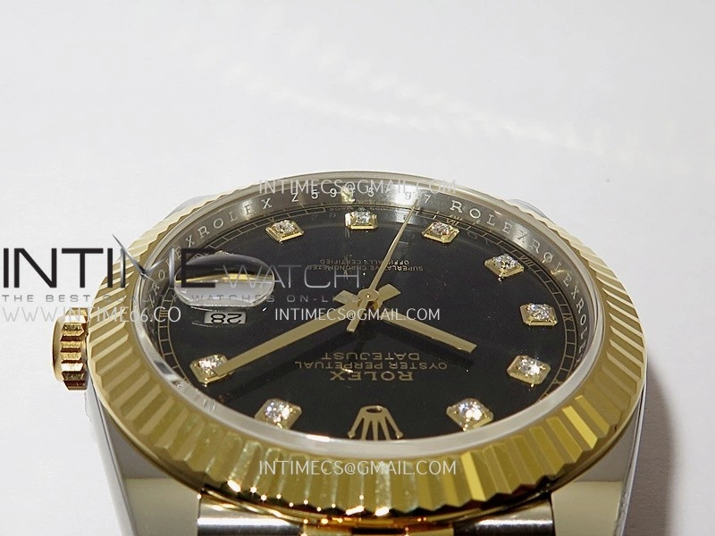 DateJust 41mm 126331 904 SS YG VF 1:1 Black Dial Diamond Marker On Jubilee Bracelet DD3235