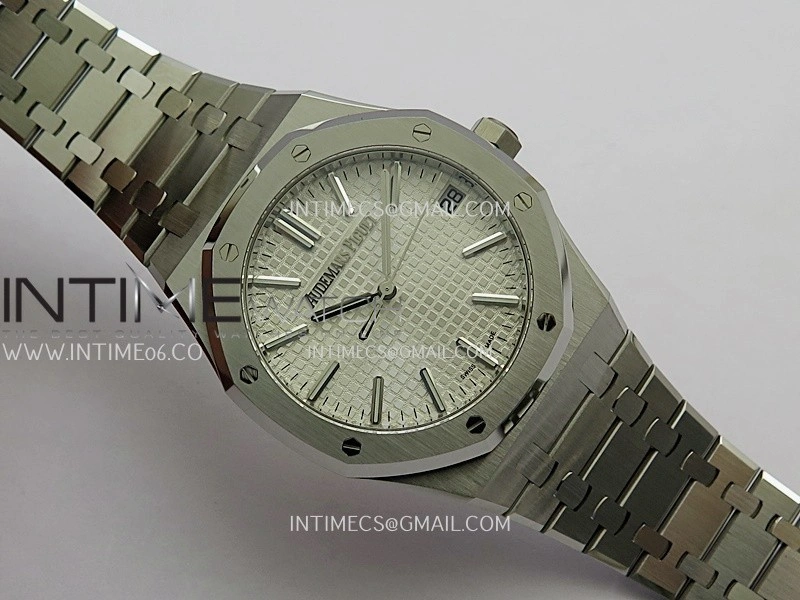 Royal Oak 41mm 15510 SS DDF 1:1 Best Edition Silver Dial On SS Bracelet DD4302 Super Clone