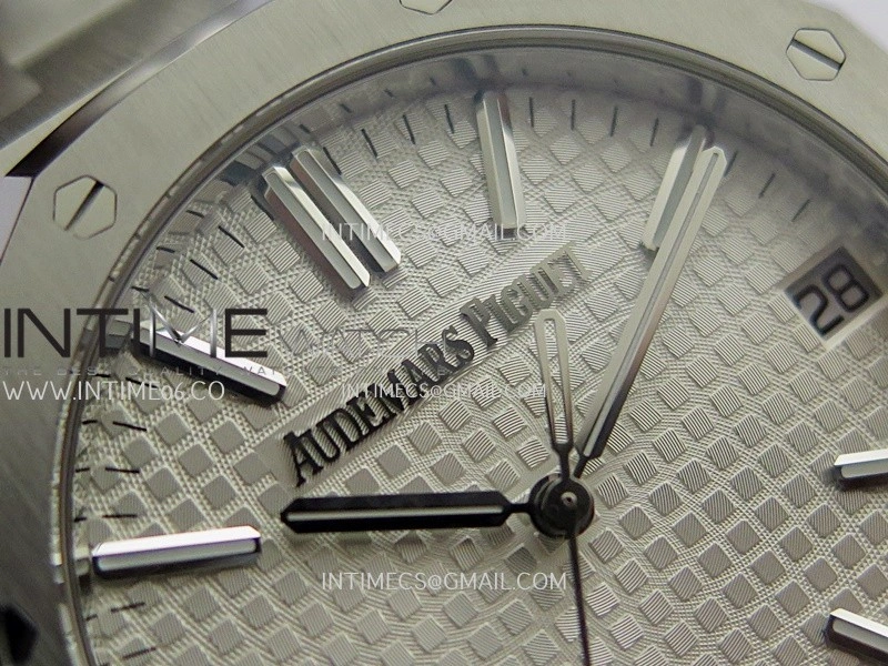 Royal Oak 41mm 15510 SS DDF 1:1 Best Edition Silver Dial On SS Bracelet DD4302 Super Clone