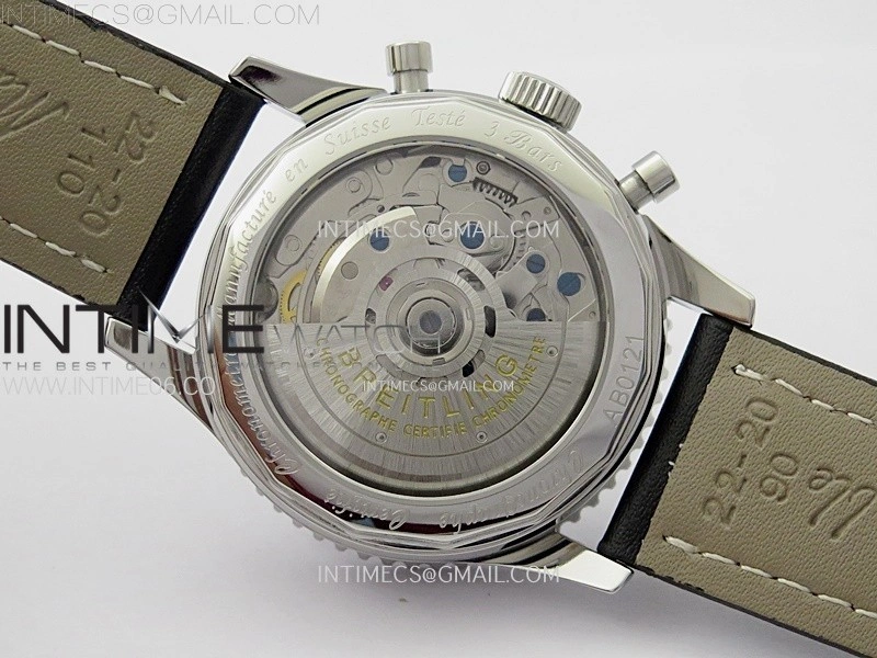 Navitimer 41mm SS B50 Best Edition SS Blue Dial Stick Markers on Blue Leather Strap A7750