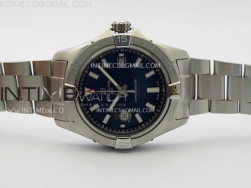 Avenger Chronometer 42mm Anniversary Edition SS BLSF 1:1 Best Version Blue Dial On SS Bracelet A2824