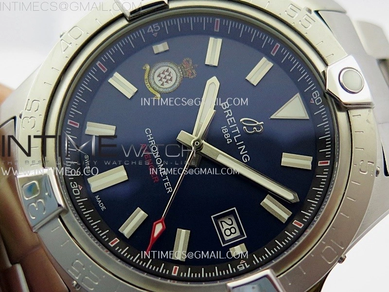 Avenger Chronometer 42mm Anniversary Edition SS BLSF 1:1 Best Version Blue Dial On SS Bracelet A2824