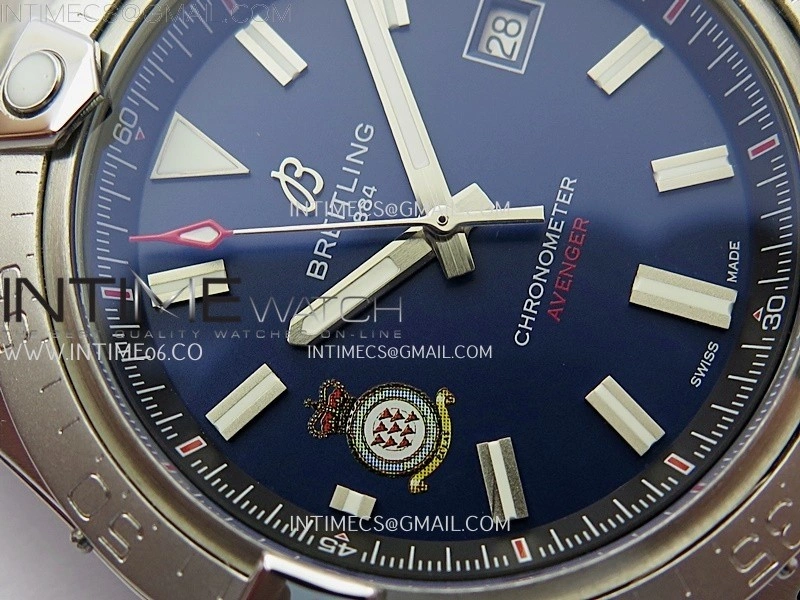 Avenger Chronometer 42mm Anniversary Edition SS BLSF 1:1 Best Version Blue Dial On SS Bracelet A2824