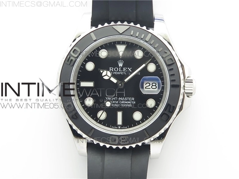 Yacht-Master 226659 42mm BP Maker Best Edition Black Ceramic Bezel on Oysterflex Rubber Strap A2824