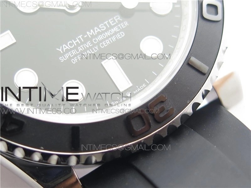 Yacht-Master 226659 42mm BP Maker Best Edition Black Ceramic Bezel on Oysterflex Rubber Strap A2824