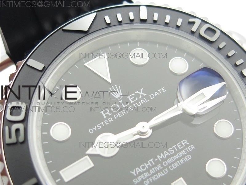 Yacht-Master 226659 42mm BP Maker Best Edition Black Ceramic Bezel on Oysterflex Rubber Strap A2824