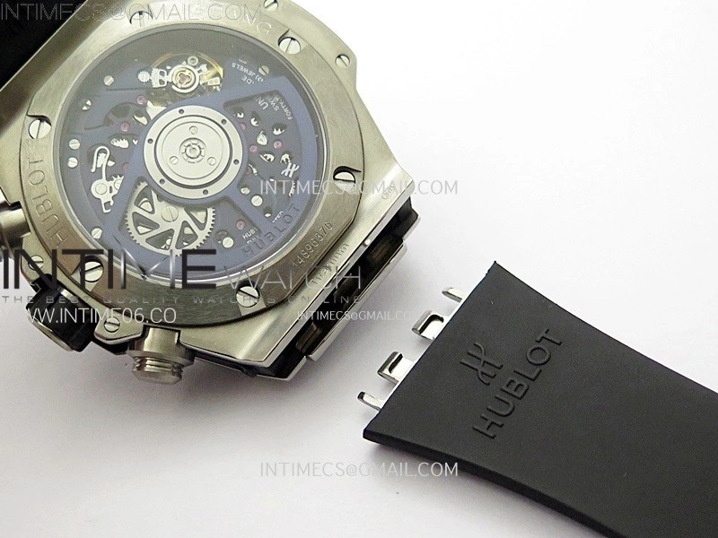 Hublot Big Bang Unico 42mm Titanium BBF 1:1 Best Edition Blue Skeleton Dial on Blue Rubber Strap A1280