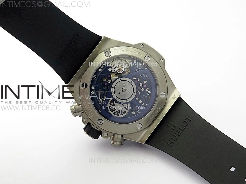 Hublot Big Bang Unico 42mm Titanium BBF 1:1 Best Edition Blue Skeleton Dial on Blue Rubber Strap A1280