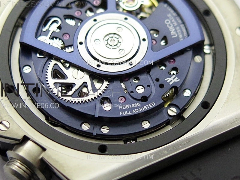 Hublot Big Bang Unico 42mm Titanium BBF 1:1 Best Edition Blue Skeleton Dial on Blue Rubber Strap A1280
