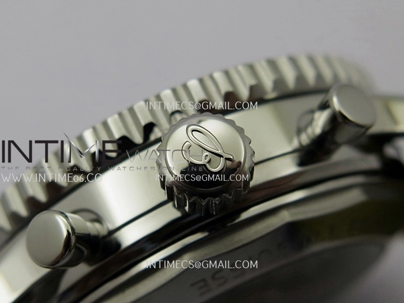 Navitimer B01 43mm SS B50 Best Edition Purple Dial White Subdial On Black Leather Strap A7750