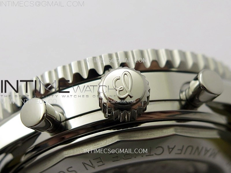Navitimer B01 43mm SS B50 Best Edition Silver Dial Black Subdial On Brown Leather Strap A7750