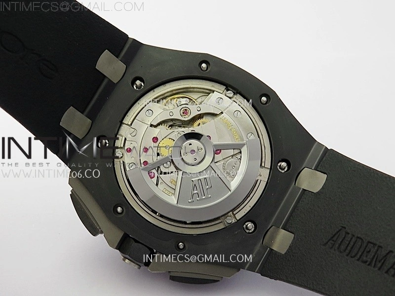 Royal Oak Offshore 44mm Black Ceramic SS TKF 1:1 Best Edition Gray Dial on Black Rubber Strap A3126