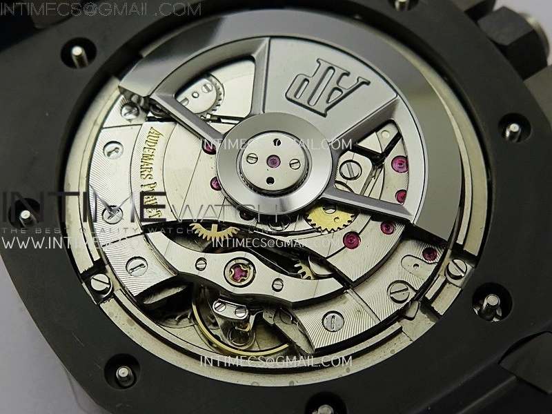 Royal Oak Offshore 44mm Black Ceramic SS TKF 1:1 Best Edition Gray Dial on Black Rubber Strap A3126