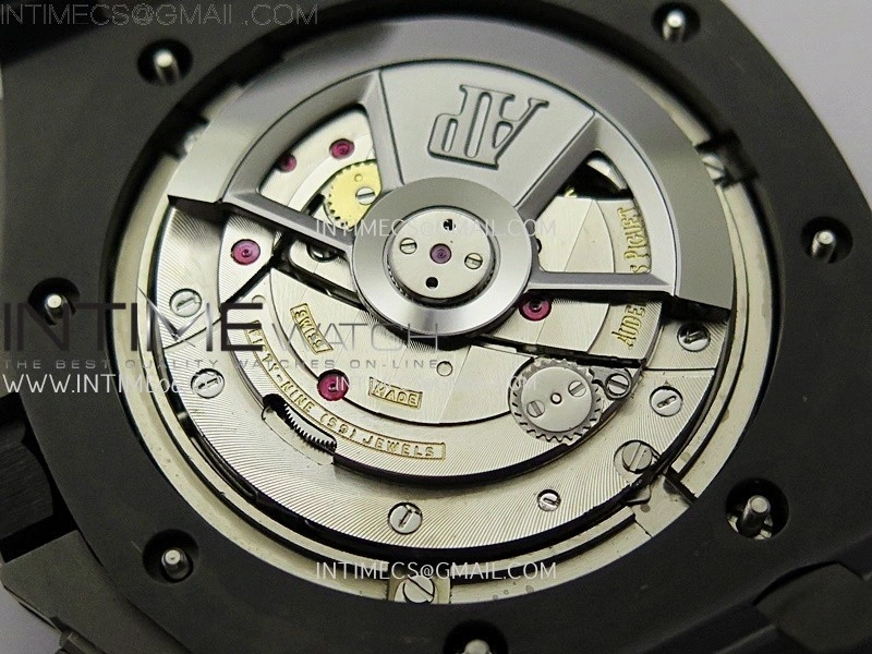 Royal Oak Offshore 44mm Black Ceramic SS TKF 1:1 Best Edition Gray Dial on Black Rubber Strap A3126